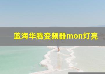 蓝海华腾变频器mon灯亮