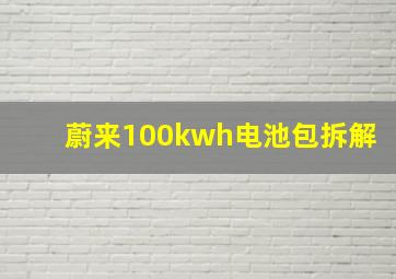 蔚来100kwh电池包拆解