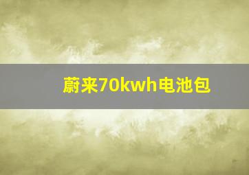 蔚来70kwh电池包