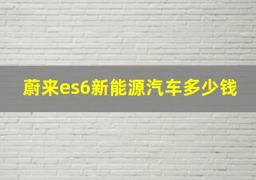 蔚来es6新能源汽车多少钱