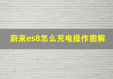 蔚来es8怎么充电操作图解