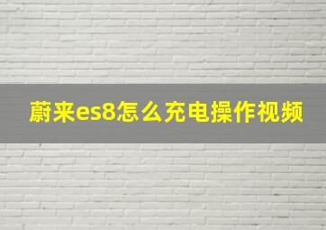 蔚来es8怎么充电操作视频