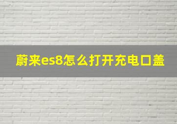 蔚来es8怎么打开充电口盖