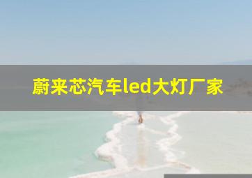 蔚来芯汽车led大灯厂家