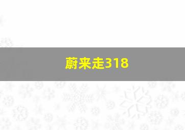 蔚来走318