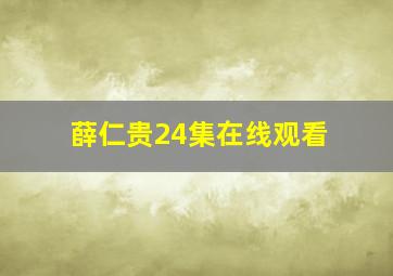 薛仁贵24集在线观看