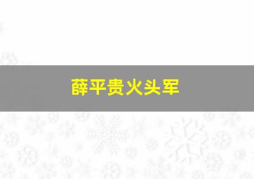 薛平贵火头军