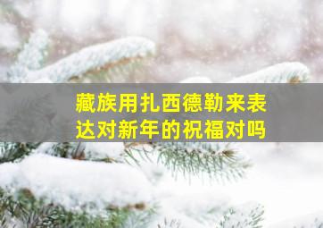 藏族用扎西德勒来表达对新年的祝福对吗