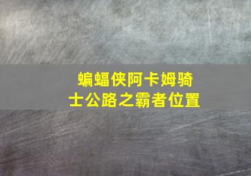 蝙蝠侠阿卡姆骑士公路之霸者位置