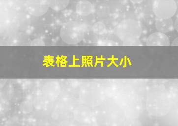 表格上照片大小