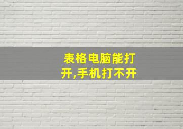 表格电脑能打开,手机打不开