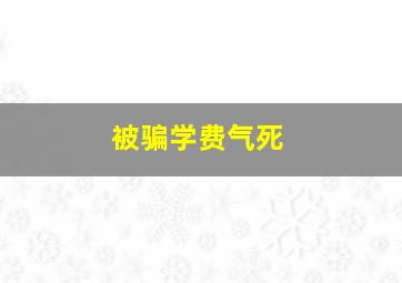 被骗学费气死