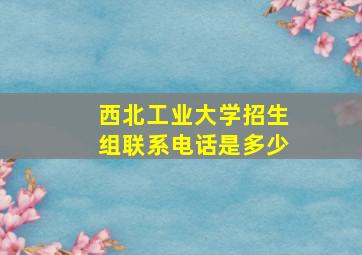 西北工业大学招生组联系电话是多少