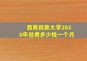 西南民族大学2020年经费多少钱一个月