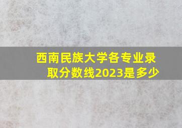 西南民族大学各专业录取分数线2023是多少