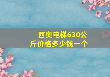 西奥电梯630公斤价格多少钱一个