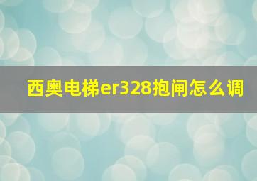 西奥电梯er328抱闸怎么调