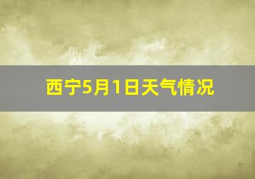 西宁5月1日天气情况