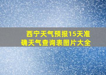 西宁天气预报15天准确天气查询表图片大全