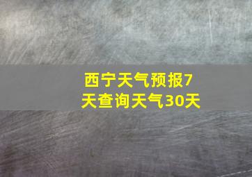 西宁天气预报7天查询天气30天