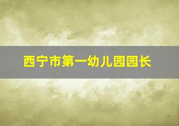 西宁市第一幼儿园园长