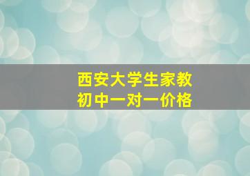 西安大学生家教初中一对一价格