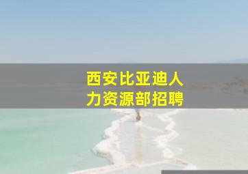 西安比亚迪人力资源部招聘