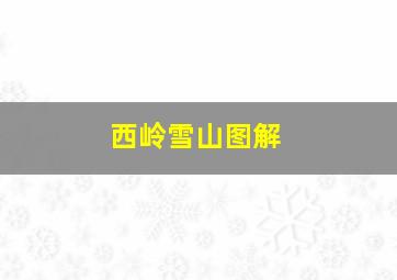 西岭雪山图解