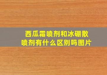 西瓜霜喷剂和冰硼散喷剂有什么区别吗图片