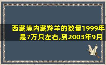 西藏境内藏羚羊的数量1999年是7万只左右,到2003年9月