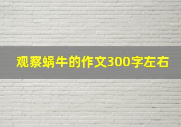 观察蜗牛的作文300字左右