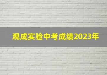 观成实验中考成绩2023年