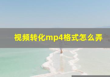 视频转化mp4格式怎么弄