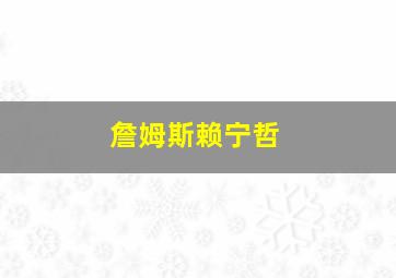 詹姆斯赖宁哲