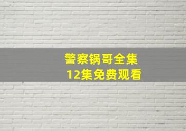 警察锅哥全集12集免费观看