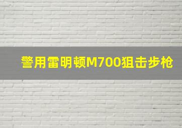 警用雷明顿M700狙击步枪