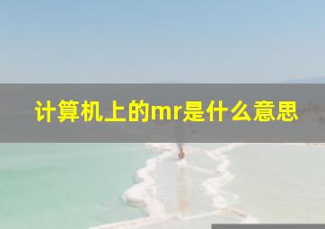 计算机上的mr是什么意思