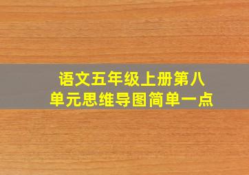 语文五年级上册第八单元思维导图简单一点