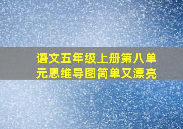 语文五年级上册第八单元思维导图简单又漂亮