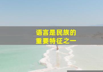 语言是民族的重要特征之一