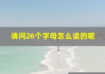 请问26个字母怎么读的呢