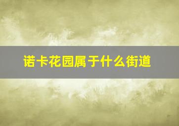 诺卡花园属于什么街道