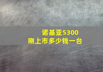 诺基亚5300刚上市多少钱一台