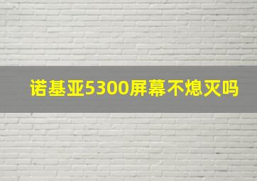 诺基亚5300屏幕不熄灭吗