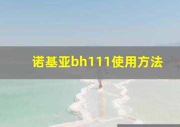 诺基亚bh111使用方法