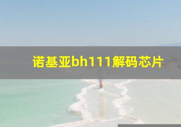 诺基亚bh111解码芯片