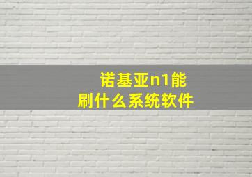 诺基亚n1能刷什么系统软件