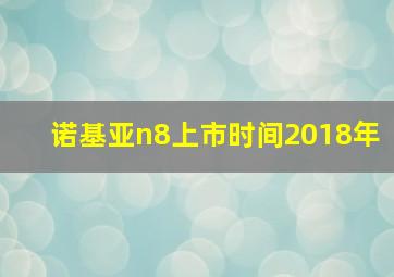 诺基亚n8上市时间2018年