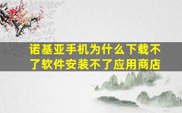 诺基亚手机为什么下载不了软件安装不了应用商店