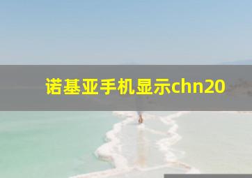 诺基亚手机显示chn20